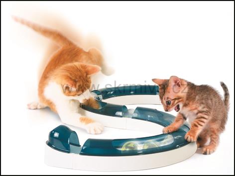 Hračka kočka Koulodráha s míčkem CATIT plast