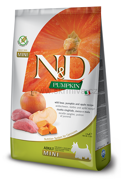 N&D Pumpkin DOG Adult Mini Boar & Apple 2,5kg