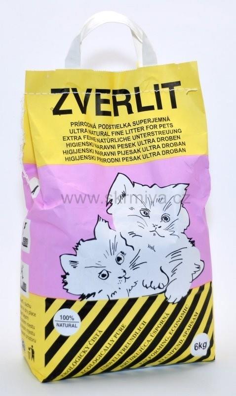 ZVERLIT růžový Podestýlka pro kočky super jemná  6kg